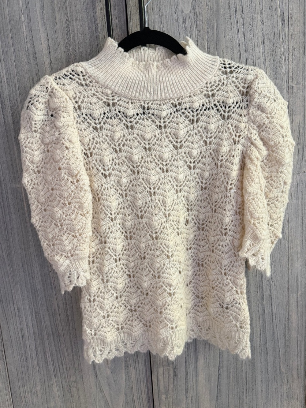 Zara ROMANTIC RIB KNIT SWEATER